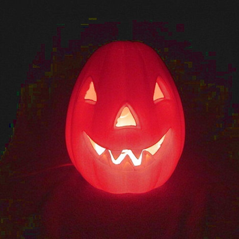 Vtg Halloween Blow Mold Light-Up Jack O Lantern Pumpkin XL 16" Yard Home Decor - Picture 12 of 12